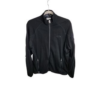 Icebreaker Merino Wool 260 RealFleece Full Zip Jacket‎ Men's Medium Black FLAW